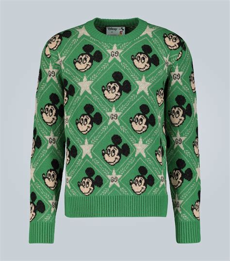 disney appliquéd intarsia wool sweater gucci|disney gucci collaboration.